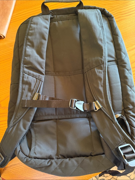 Vera Bradley Black Quilted Backpack with Front Zip